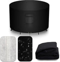 Heavy Duty Patio Furniture Covers Waterproof, 600D Round Outdoor Furniture Cover Waterproof for Sectional Sofa Couch, Outdoor Dining Table and Chair Set Covers 36"DIA x 28"H, Black