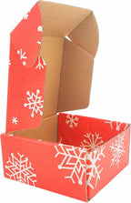 Green Recyclable Cardboard Small Gift Mailer Boxes for Shipping Packaging Craft Gifts Giving Products (Red and White, 4 x 4 x 2 Inch)