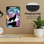 Clipboard with Storage High Capacity Plastic Nursing Clipboards with Pen Holder File Folder Storage Box Clipboard with Heavy Duty Clips for Teacher,Doctor,Offices-Galaxy Wolf