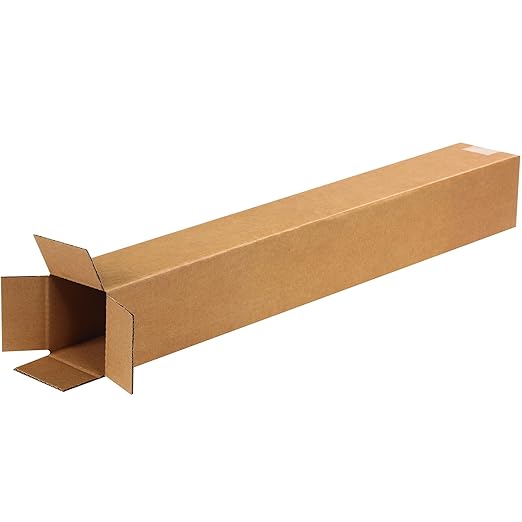 BOX USA Shipping Boxes 4"L x 4"W x 32"H, 25-Pack Tall Corrugated Boxes for Shipping, Packaging, Moving, Storage Box for Home or Business, Strong Wholesale Bulk Boxes