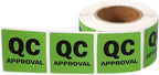 PATIKIL 360 Pcs 1 Roll QC Approval Labels, 1.5 Inch Square Inventory Control Adhesive Round Labels Food Service Quality Control Stickers for Warehouse Management Inspection, Light Green