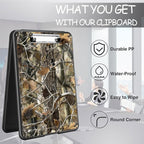 Clipboard with Storage, High Capacity Plastic Storage Clipboard with Pen Holder for for Women Teachers Work, School & Office Supplies, Cute Pattern Decorative Clipboards, Camouflage