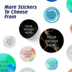 100 Custom Vinyl Stickers - Upload Your own Image, Text, Design, Logo - Personalized Logo Labels for Handmade, Packaging, Bottle, Jars, Candle, Brand Stickers (Black Gold Marble, 3x3)