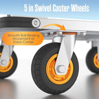 Push Cart Dolly, Flat Cart, Flatbed Platform Trucks with Wheels and Handle, Rolling Trolly, Folding Handcart for Moving, Heavy Duty 2000 lb Capacity, Carritos de Carga, Foldable 36 x 35 x 24 Inches