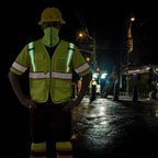 AYKRM Custom Logo Personalised Printed High Visibility Reflective 2 two tone work construction Safety Vest