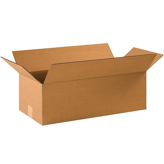 TAPE LOGIC 22x10x6 Flat Corrugated Boxes, Flat, 22L x 10W x 6H, Pack of 25 | Shipping, Packaging, Moving, Storage Box for Home or Business, Strong Wholesale Bulk Boxes
