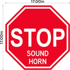 Stop "Sound Horn" - Laminated Floor Sign by Graphical Warehouse - 12” x 12” (17)