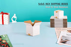 5x5x5 inch Small Shipping Boxes, White Corrugated Cardboard Boxes for E-Commerce, Mailing, Storage, Gifts Wrapping, 30 Pack