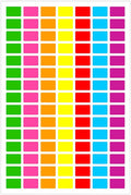 PARLAIM Pack of 1575 Square Color Coding Labels,1/2" x 3/4" Rectangular Stickers in 7 Colors Rectangle Folder File Labels