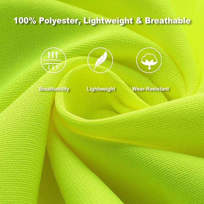 BeautyWill Custom Safety Vest Logo Class 2 High Visibility Reflevtive Vest Outdoor Protective Workwear