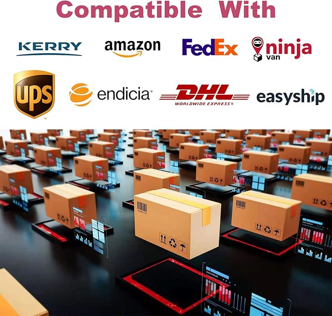 [15000Labels] 4"x6" Shipping Label 60 Rolls, 4-x-6-inch Thermal Label Paper, Compatible with Zebra 2844 Brother Rollo Direct Thermal Printer