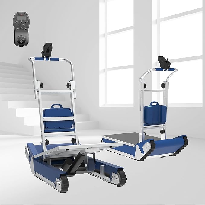 Heavy Duty Powered Track Stair Climbing Hand Truck, 683 LBS Load Crawler Stair Climber Dolly with Joystick Control & Separate Track Control(XSTO CT310)