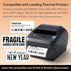 4" x 2" Direct Thermal Labels, Strong Adhesive Barcode & Return Address Stickers Compatible with Zebra, Rollo, Munbyn & Most Desktop Thermal Printers (12 Rolls / 9,000 Labels), TRSTGIX