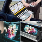 Car Registration and Insurance Holder, Leather Car Glove Box Organizer, Cool Car Accessories for ID, Driver's License Cards & Essential Document,business cards,Men&Women,Color Dragonfly
