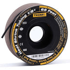 TKDMR 65 Ft 1/8" Heat Shrink Tubing - 3:1 Ratio Marine Grade Heat Shrink,Wire Cable Adhesive Lined Tube Insulation Seal Against Moisture Corrosion and Air Leakage.Black