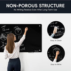 Magnetic Glass Blackboard - Frameless Dry Erase Board 48"x36" for Office, School & Home