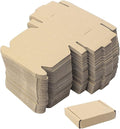 Ellbest 50pcs Packing Boxes 1.5mm Thick Cardboard, 3.4 x 2.6 x 0.7inches Mini Kraft Brown Box for Stationery, Paper Clips, Pins, Mini Ornaments
