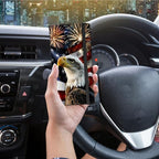 Car Registration and Insurance Holder,Leather Vehicle Glove Box Organizer Wallet for Document,Perfect for any Car,Truck,Motorcycle,Driver License,Trailer or Boat,Men & Women,American Flag-289 Eagle