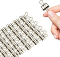 Hollow Out Bronze 3/4 Inch Micro Binder Clips - 36 Pack, Capacity 0.31 Inch, Office Clips, Fold Clamp for Small Paper & Binder