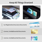 Car Registration and Insurance Holder, Leather Car Glove Box Organizer, Cool Car Accessories for ID, Driver's License Cards & Essential Document,business cards,Men&WomenBeach Palm Trees