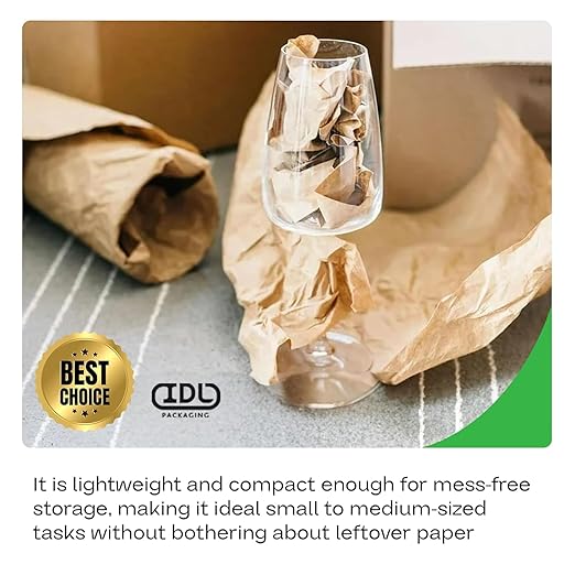 IDL Packaging Large Brown Kraft Paper Roll 24" x 1200 feet (14400 inches) - Natural Unbleached, Uncoated Kraft Paper - Perfect Packaging Wrapping Kraft Paper - Old-Fashioned Gift Wrapping Paper