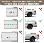TripleAliners Truck Bed Mat Compatible with 2015-2024 2025 Ford F150 Accessories (6.5ft, 78.9in) Vehicle Perfectly Flush All Weather Protection TPE Heavy Duty Pickup Car Bed Cargo Mat