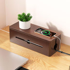 Cinati Large Cable Management Box, 15.8" Wooden Cable Organizer for Floor Wires Storage, Wall Mount Cord Hider Box for Electrical Cord Management, Power Strip Wire Organization for Desktop Home Office