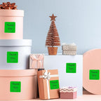 2" x 2" Thermal Labels Stickers Green, Square Thermal Shipping Stickers, Multipurpose Inventory Self-Adhesive Direct Thermal Label for Small Business (500 Labels/Roll)