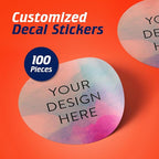 100 Custom Vinyl Stickers - Upload Your own Image, Text, Design, Logo - Personalized Logo Labels for Handmade, Packaging, Bottle, Jars, Candle, Brand Stickers (Rose, 3x3)