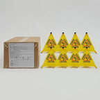 8 Pack Umbrella Wet Floor Signs with Storage Tubes, 20" Collapsible Caution Signs for Commercial Use, Safety Cones for Restaurant, Hotel, Mall (Yellow)