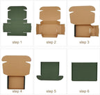 25 Pack Corrugated Packaging Box Mailers Shipping, Green Recyclable Cardboard Small Gift Mailer Boxes for Shipping Packaging Craft Gifts Giving Products, Green (7.2 x 5.2 x 2 Inch)