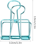 16 Pcs Hollow Binder Clips - 8 Colors Skeleton Design Paper Clamps for Office School Home Use, Organize Documents Files Notes(M,1.3x1.5in)