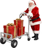 800 LBS Dolly Cart with Wheels, 2 in 1 Folding Hand Truck, Stainless Steel Heavy Duty Industrial Convertible Hand Cart, Utility Collapsible Hand Truck Dolly for Warehouse, Home, Office, Etc