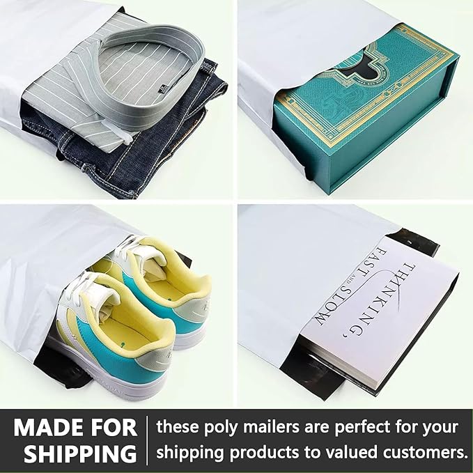 7.5 x 10" Poly Mailers 500PCS, 1.77 Mil 5 Layer Waterproof Shipping Bags for Clothes,Mailing,Books,Package, Strong Adhesive Self Sealing Mailers Poly Bags Shipping Envelopes for Business