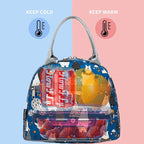 FlowFly Insulated Lunch Cooler Bag - Tote Bag Organizer for Women/Men, Owl