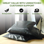 100% Compostable Biodegradable Mailers | Reusable Poly Bags | Zero-Waste Double-Seal Extra Thick | Shipping Envelopes Pouches | Certified Green Packaging - Size 14.9" x 19"