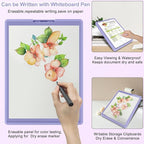 Clipboard with Storage,Three-Tier Box Clipboards(Letter Size),Storage Clipboard with Clip Form Holder Clipboards,Dry Erase Clip Boards 8.5x11 with Storage for Office School Supplies Clip Board