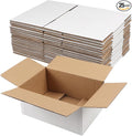 Hoikwo 9x6x4 Shipping Boxes Set of 25, White Corrugated Cardboard Box for Small Business for Packaging Mailing