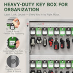 WeHere 48 Key Lock Box Wall Mount, APP Bluetooth/OTP/Wi-Fi Remote/Fixed Code/Key Unlock, Smart Key Cabinet Organizer Holder Box, Key Management for Apartment, Hotel, Office, House