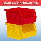 Akro-Mils 30210 AkroBins Plastic Storage Bins, Space-Saving Stackable Bins for Garage, Pantry, Craft Organization, 5-" x 4-" x 3-", Black, 24-Pack
