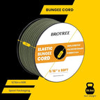 Bungee Cord Elastic Shock Cord 5/16" x 50' Bungee Rope for DIY, Tie Downs, Kayak and Outdoor - Army Green