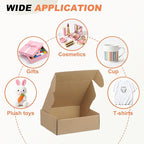 PATIKIL 8 x 7 x 3 Inch Shipping Boxes, 30 Pack Hard Corrugated Cardboard Box Cute Carton Boxes Literature Mailer for Mailing Packaging Small Business Gift Storage, Brown