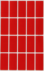 Royal Green Rectangle Colored Label Stickers Red 1.57 inch x 0.75 inch (40mm x 19mm) - 1000 Pack