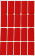 Small Rectangular Label Stickers 1.57 inch x 0.75 inch - 2160 Pack, Red Color-Coding Labels (40mm x 19mm)