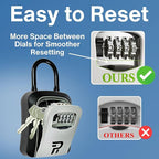 RUDY RUN Key Lock Box for Outside - Realtor Lockbox for House Keys Outdoor - Combination Key Hiders to Hide a Key Safe Storage