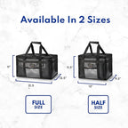 New Star Foodservice 1028690 Commercial Quality Insulated Food Delivery Bag Full-Size, (21.5" W x 11" H x 12.5" D), Black