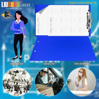 Legal Aluminum Clipboard Metal w/Stainless Hangable Pen Holder Writing Low Profile Large Clip Board 9" x 15.5" Message Tabletop for Lawers Office Business Workshop Factory Supplies (Blue, Legal)