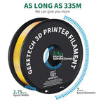 Geeetech Yellow PLA Filament 1.75mm, 3D Printer Filament Dimensional Accuracy +/- 0.02 mm, Upgrade Tidy Winding Tangle-Free, 1kg Spool(2.2lbs) Fit Most FDM 3D Printers