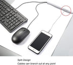 CrocSee 25ft - 1 inch Braided Cable Management Sleeve Cord Protector - Self-Wrapping Split Wire Loom for TV/Computer/Home Theater/Engine Bay - White