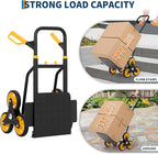 3 in 1 Industrial Convertible Stair Climbing Cart,1000 LBS Capacity Folding Hand Truck Dolly Cart with Telescoping Handle and 2 Elastic Rope for Transport & Moving in Warehouse, Home, Supermarket